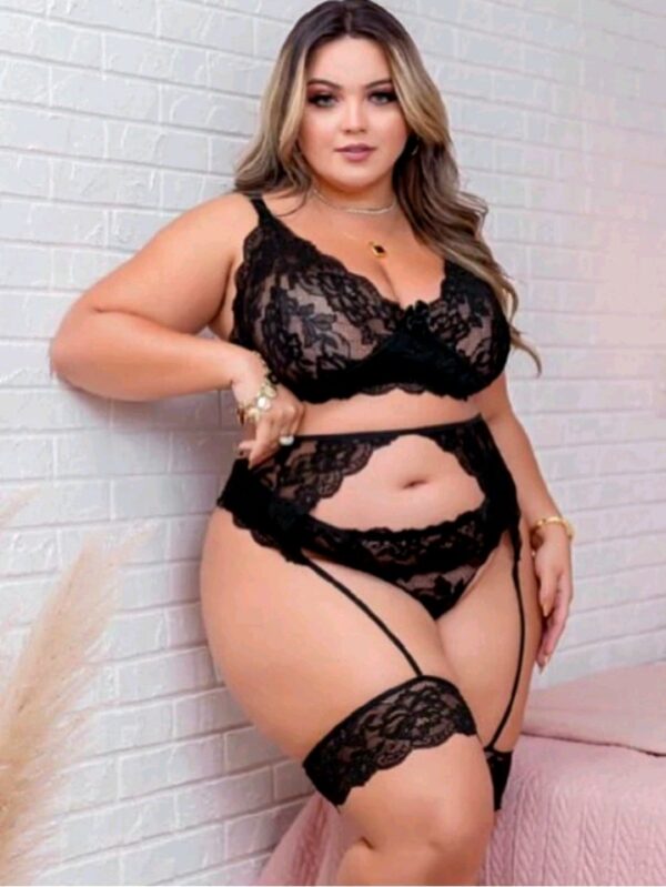 cinta-liga plus size em renda sem bojo - Image 3