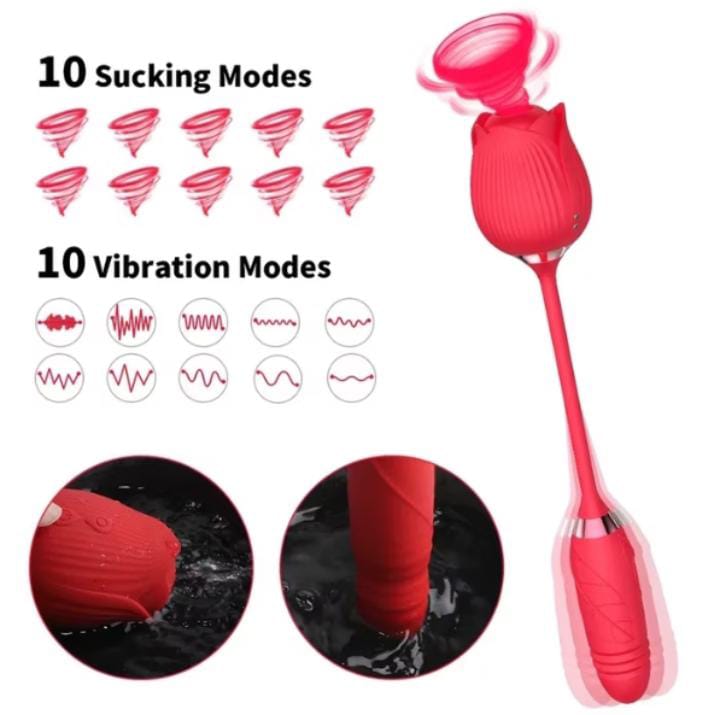 vibrador e sugador bela rosa - Imagem 5